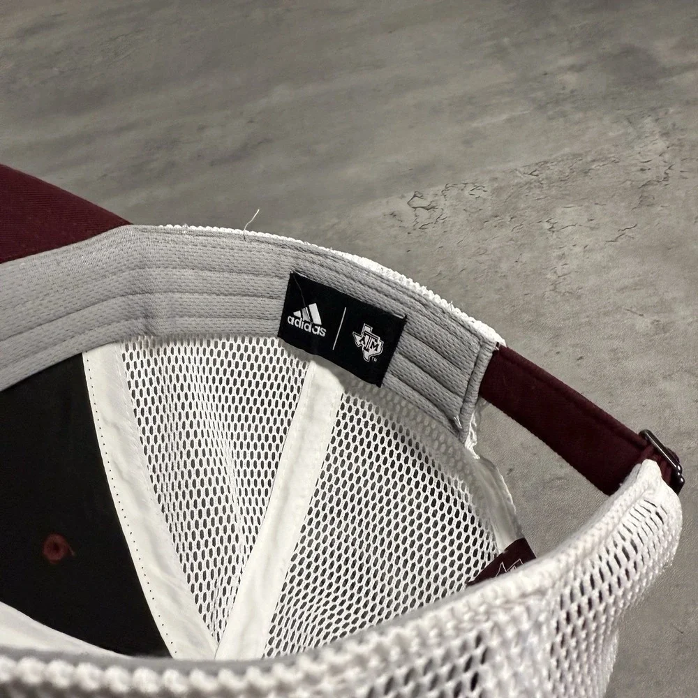 Adidas Texas‎ A&M Aggies Hat Maroon White Mesh Lightweight Athletic Sports Cap